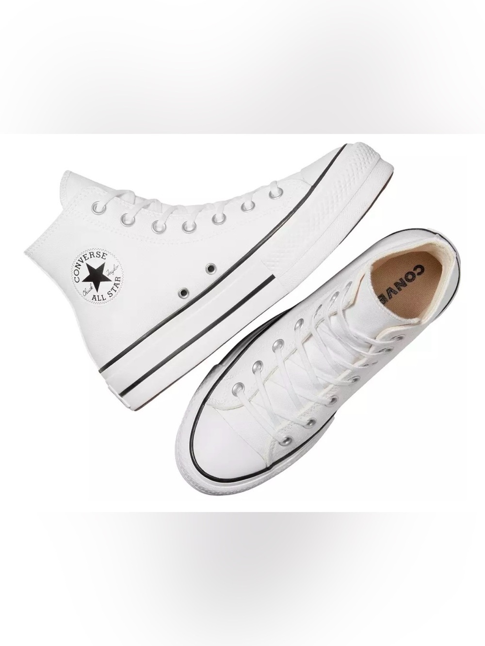 Converse Chuck Taylor All Star Lift Platform Womens 9 White High Top
